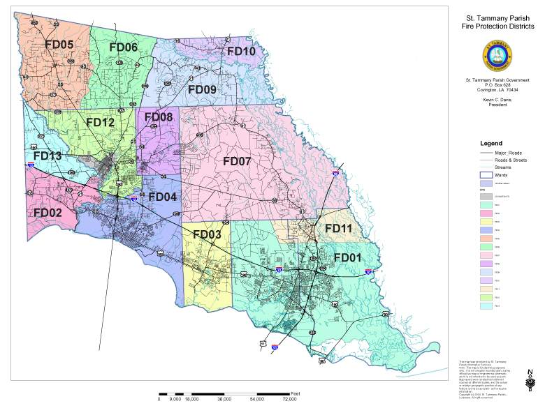 St Tammany Parish Map Fire Stations & Service Area – Mandeville Fire / Ems